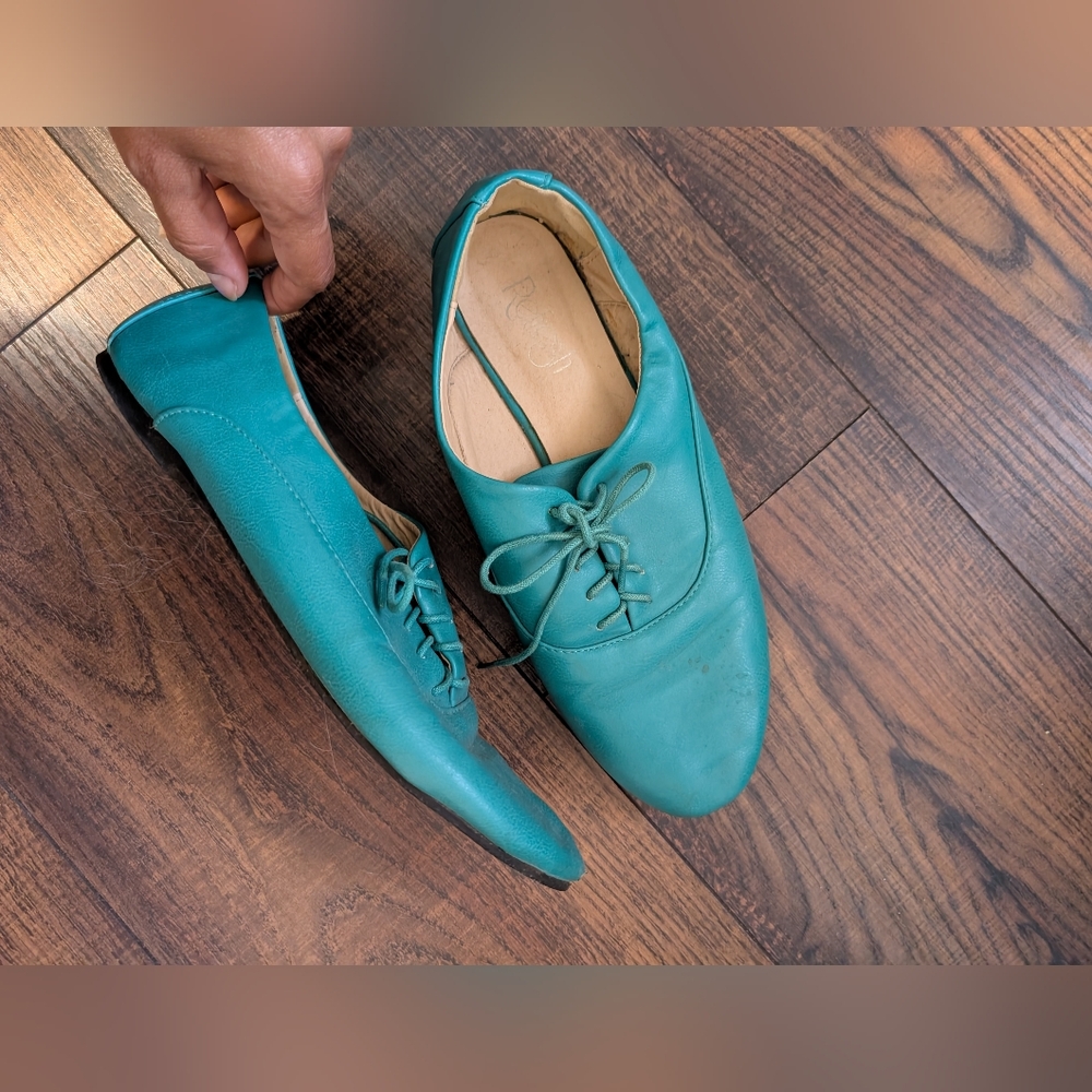 Teal Lace-Up Shoes